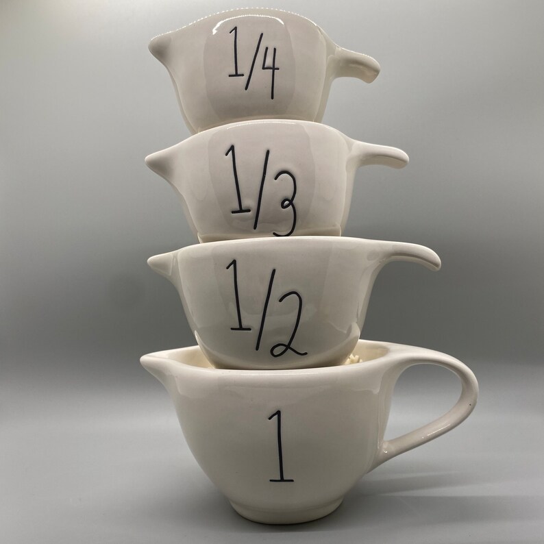 Teacup Ceramic Measuring Cups Rae Dunn Etsy
