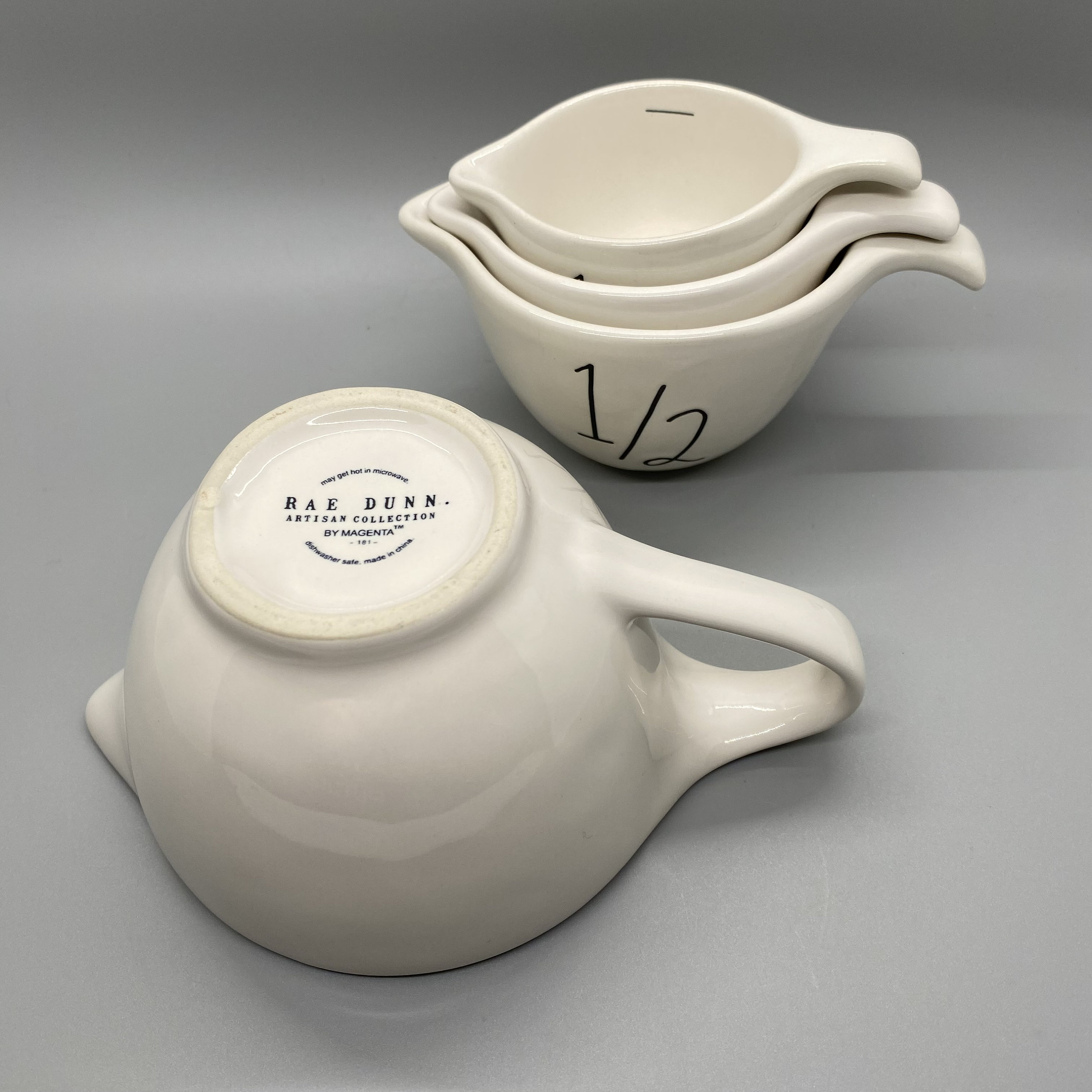 Teacup Ceramic Measuring Cups Rae Dunn Etsy