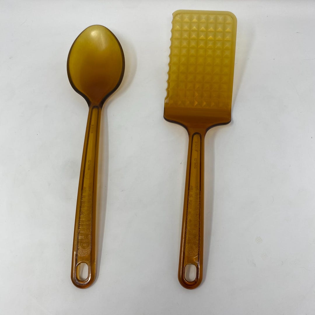 2 Piece ULTRATEMP Utensils. 1980s Amber Visions Cookware Serving ...