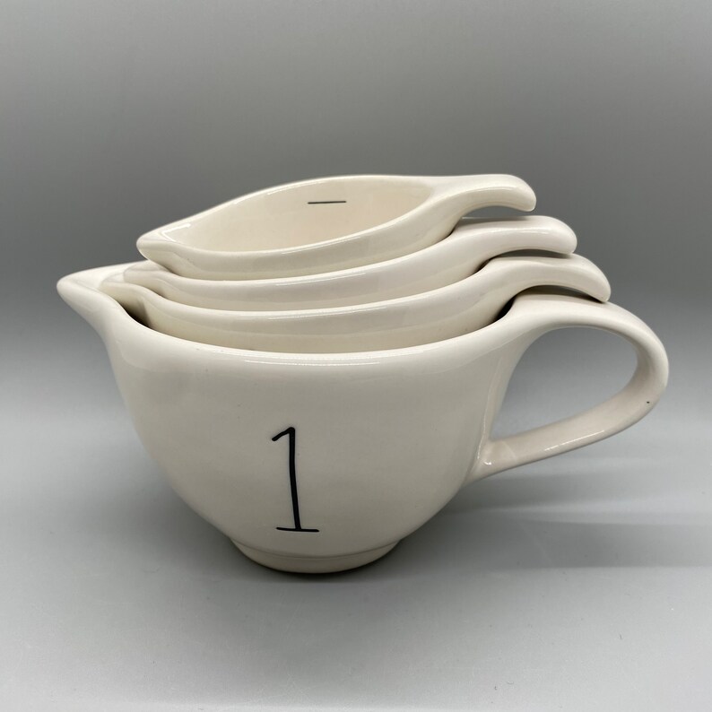 Teacup Ceramic Measuring Cups Rae Dunn Etsy