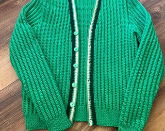 Cardigan vintage des années 50-60 en tricot main