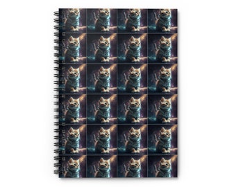 Spiral Notebook Ruled Line Journal Cute Kitten Daily Planner Notebook