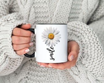 Daisy taza Daisy regalos Daisy flor taza Daisy flor taza de café Daisy taza de café Daisy regalos para ella Daisy regalos mujeres