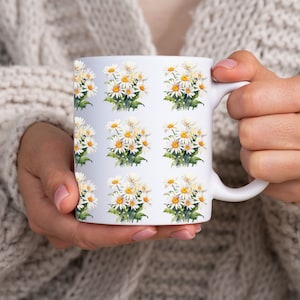 Daisy Mug Daisies Mug Wildflowers Plant Lovers Gift Gift for Friend Gift for Flower Lover Gift for Coworker