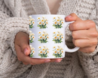 Daisy Mug Daisies Mug Wildflowers Plant Lovers Gift Gift for Friend Gift for Flower Lover Gift for Coworker