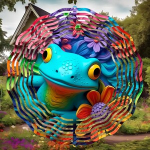 Aazon.co: 64eory Frog Wind Spinner, Frog Wind Spinner Hanging For