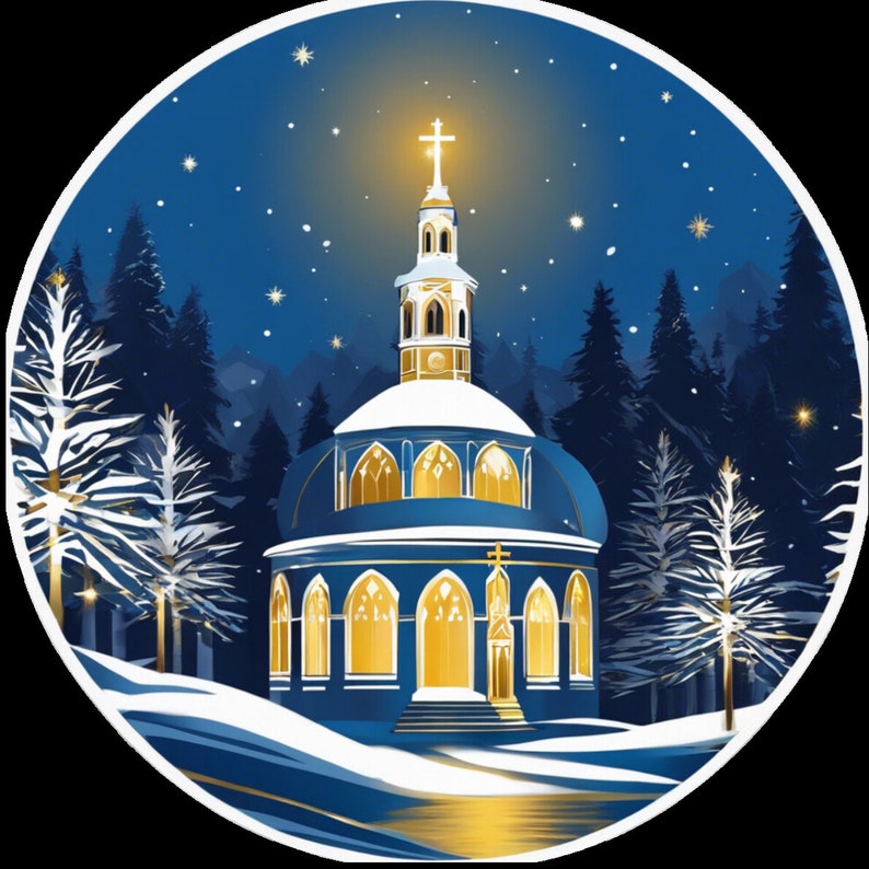 15 Team Colors Blues and Gold Coordinated Boxed Set of Christmas Tree