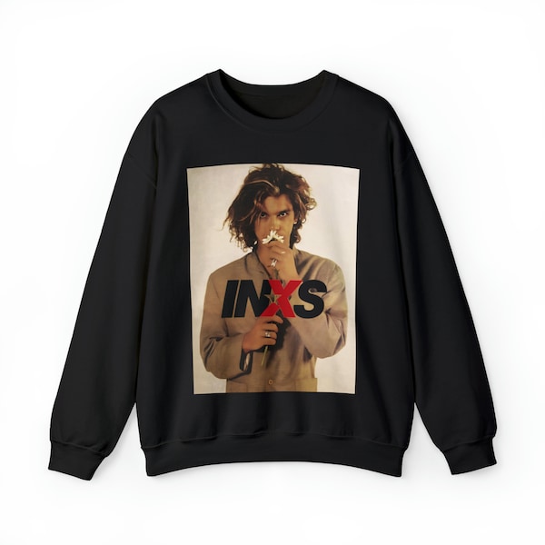 INXS Sweater / Aesthetic Retro Unisex Pullover Sweater / Crewneck Sweatshirt / Long sleeves / Minimal Style / Michael Hutchence Merch