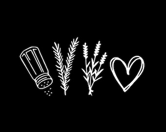 Practical Magic Decal, Practical Magic Sticker, Salt Rosemary Lavender Love Decal