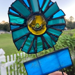 Etichette per giardini di erbe e verdure in vetro colorato, marcatori di piante, etichette da giardino riciclate, paletti da giardino, regalo del giardiniere