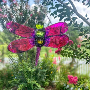 Stained Glass Dragonfly Suncatcher