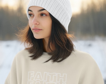 Faith Girocollo Faith Maglione Cattolico Girocollo Christian Girocollo Gesù Girocollo Abbigliamento cristiano Abbigliamento