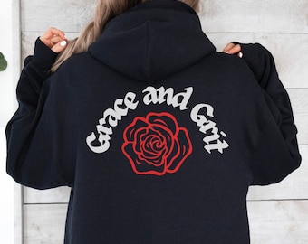 Grace and Grit Hoodie Christian Hoodie Christian Clothing Faith Based Hoodie