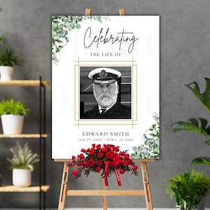 Funeral Memorial Sign: Celebration of Life Template (Digital Download)