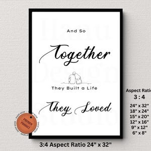 Family Quote Print: Loving Couple Home Decor (Digital Download)