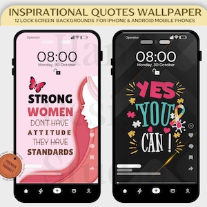 Groovy Phone Wallpaper | Mobile Phone Lock Screen | iPhone Wallpaper Set | Inspirational Quotes LOCK SCREEN Wallpapers | DIGITAL Download