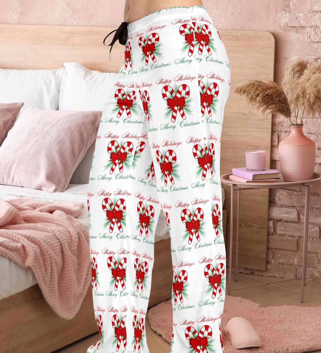 Pantaloni Pigiama Donna Pigiama Con Renne Renne Pigiama Pile