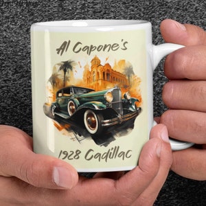 Cadillac, voiture, moteur, rétro, contour, voiture classique' Mug