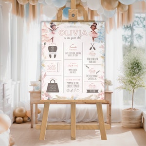 Cartello di pietra miliare del primo compleanno dello Schiaccianoci, modificabile, download digitale, primo compleanno per bambina, sfondo stampabile, cartellone del primo anno, decorazioni per feste