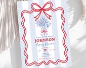 4th of July Family Reunion Invitation, Digital Editable Template BBQ Celebrations and Summer Events, Instant Download, Mobile Phone Invite