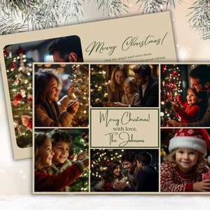Modelo de cartão de Natal cristão | Cartões de Natal religiosos com foto | Cartão de Natal com foto editável | Download digital | Cartão de férias