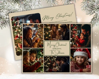 Christliche Weihnachtskarte Vorlage | Religiöse Weihnachtskarten mit Foto | Bearbeitbare Foto Weihnachtskarte | Digitaler Download | Weihnachtskarte