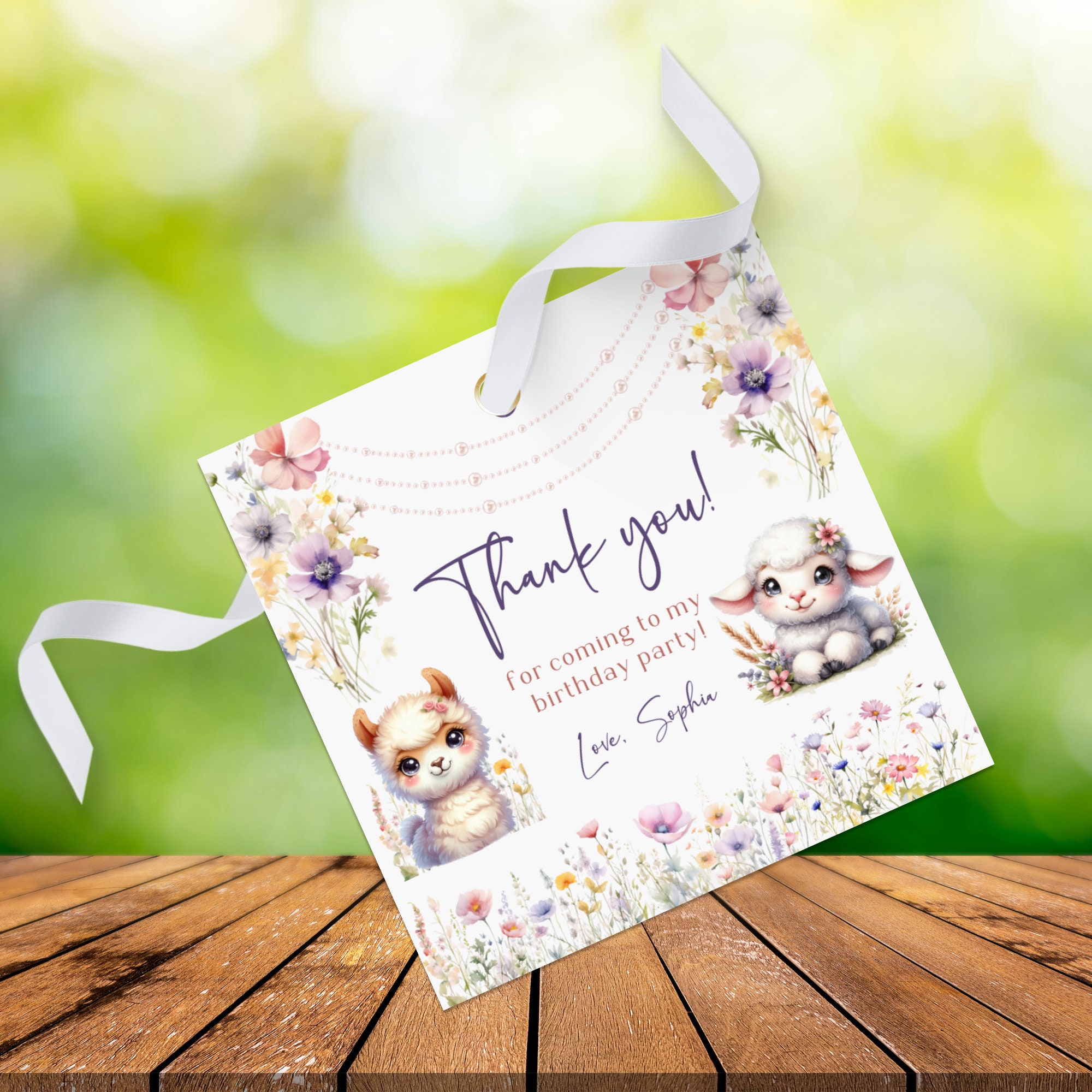 Editable Farm Birthday Party Favor Tags Printable Barnyard Animals ...