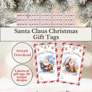 From Santa Gift Tag | Printable Santa Tag | Digital Download | Holiday Gift Tag | Printable Christmas Gift Tag | Kids Gift Tags