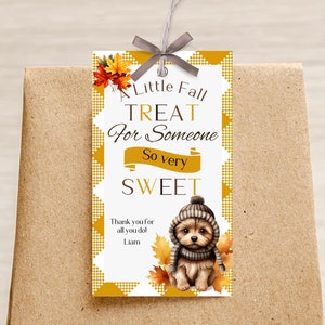 Fall Gift Tag | Printable Autumn Treat For Someone Sweet Gift Tag | Printable Halloween Tags | Treat Bag Tag Instant Download