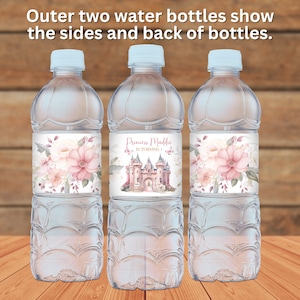 Printable Princess 1st Birthday Water Bottle Labels, Little Princess Party, Instant Download, Custom Pink And Gold, Snack Treat, Party Decor