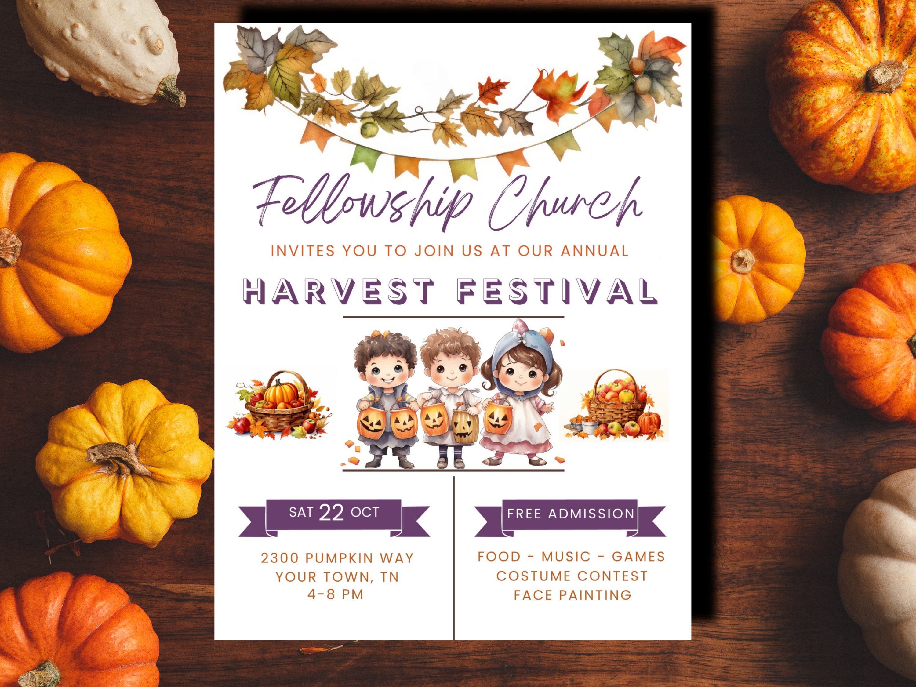 Editable Trunk or Treat Flyer | Halloween Printable - Canva Template ...