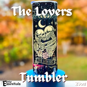 Tarot Card Tumbler 20oz | Lovers Card, occult, magic, witch aesthetic, skinny Tumbler