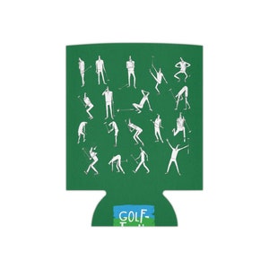Green Can Cooler Golf, Enfriador de latas, Enfriador de latas de golf divertido, Enfriador de latas de dibujos animados de golf, Regalo de amigos de golf, Regalo de golf
