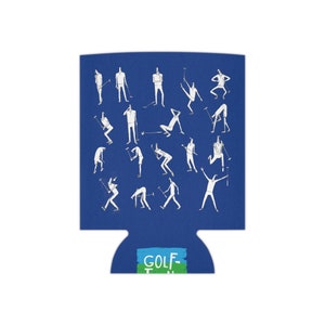 Blue Can Cooler Golf, Enfriador de latas, Enfriador de latas de golf divertido, Enfriador de latas de dibujos animados de golf, Regalo de amigos de golf, Regalo de golf