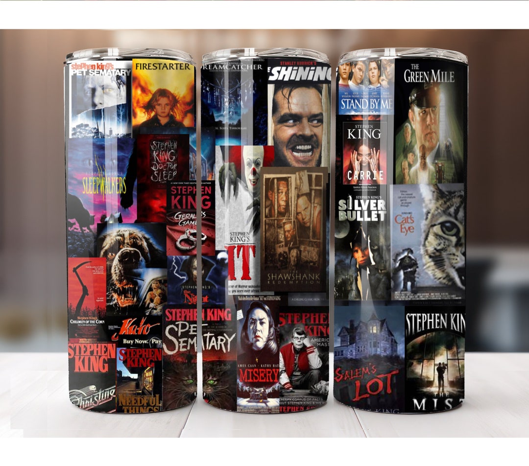 Vintage Book Covers Horror Books Tumbler Wrap Png Instant - Etsy