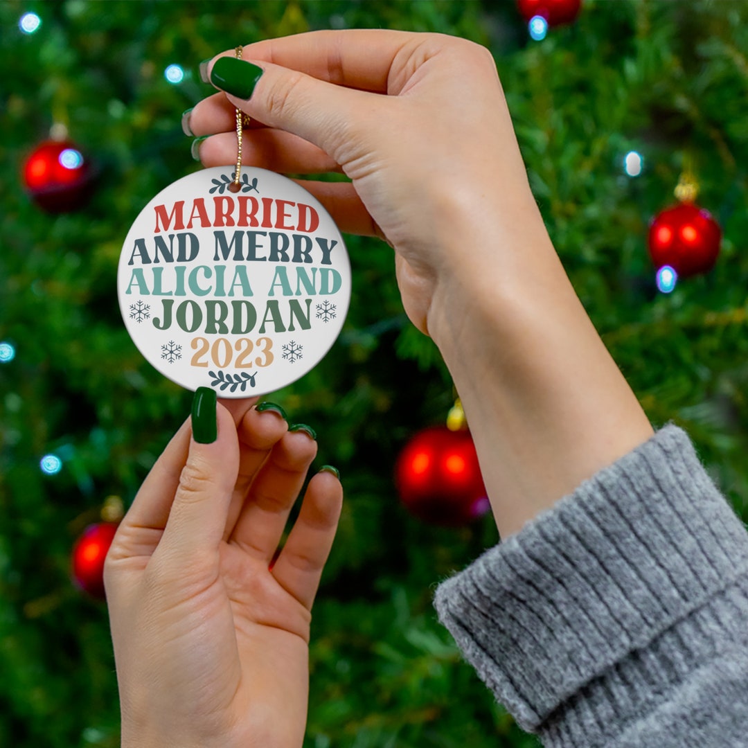 Couples First Christmas Personalized Cusrtom Ceramic Etsy
