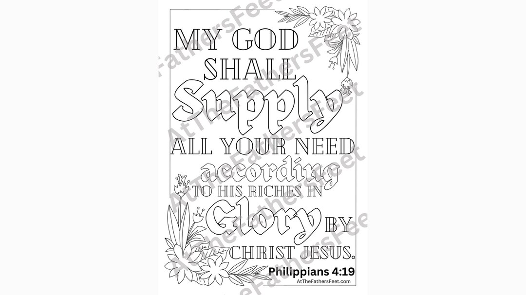 Adult Coloring Page Bible Verse Coloring Scripture Coloring - Etsy