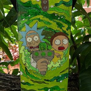 Rick and Morty Hand-Painted Birdhouse
