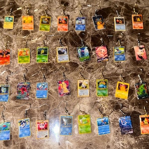 Brincos de anime resina Pokemon cartão kawaii bonito holográfico glitter gamer jóias acessórios videogames presente gamer nerd diversão presente