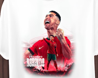 Ronaldo T-Shirt, Ronaldo Football Print, Sports T-Shirt, Football Poster,Soccer T-shirt, Football Png, Ronaldo Png,Png File,Football T-shirt