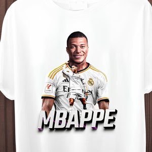 Mbappe T-Shirt, Mbappe Football Print, Sports T-Shirt, Football Poster, Soccer T-shirt, Football Png, Mbappe Png,Png File, Football T-shirt