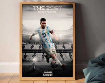 Messi Poster,Messi Football Print, Sports Poster, Football Poster, Soccer Wall Art Gift, Sports Bedroom decor gift,Football PNG