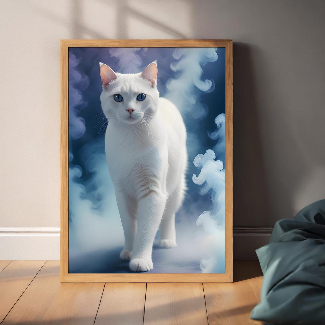 Misty Meow | Animal | Cat | Digital Art Print | Wall Art | AI Generated ...