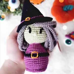 CROCHET PATTERN Witch ,Amigurumi tutorial PDF file, Halloween