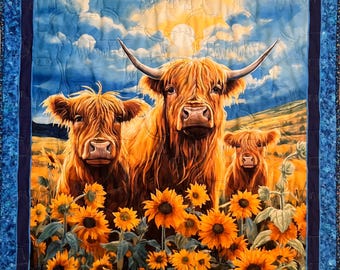Sunflower Highland Lap Quilt