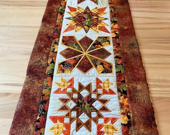 Autumn Splendor Embroidered Table Runner