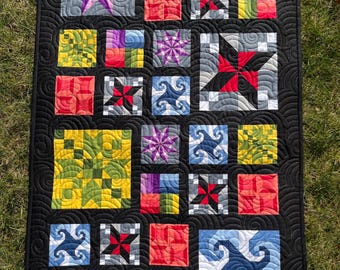 Amish Quilt Squares Wall Hanging