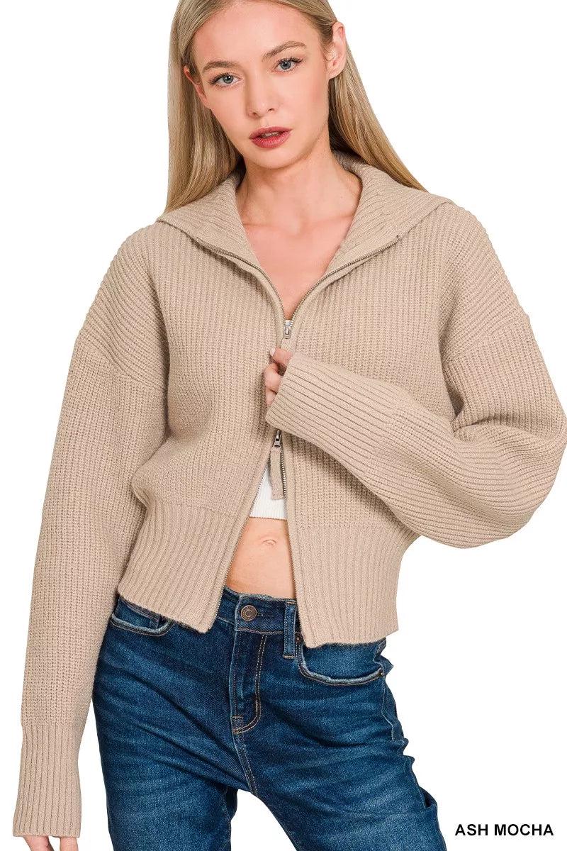 Cardigan Ouvert Zenana Outfitters Taille 1X Gris - Neuf Sans étiquettes