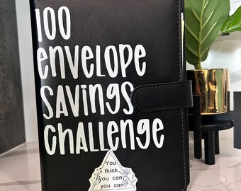 TRENDY pastel colors - 100 envelope savings challenge - with randomized affirmations