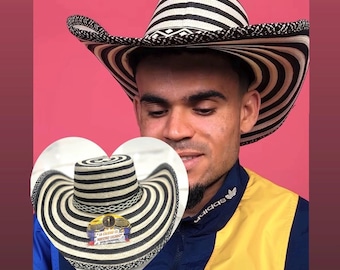 Sombrero Vueltiao Colombian Hat – Beige/ Black color, FIFA must have & Karol G Inspired Outfit